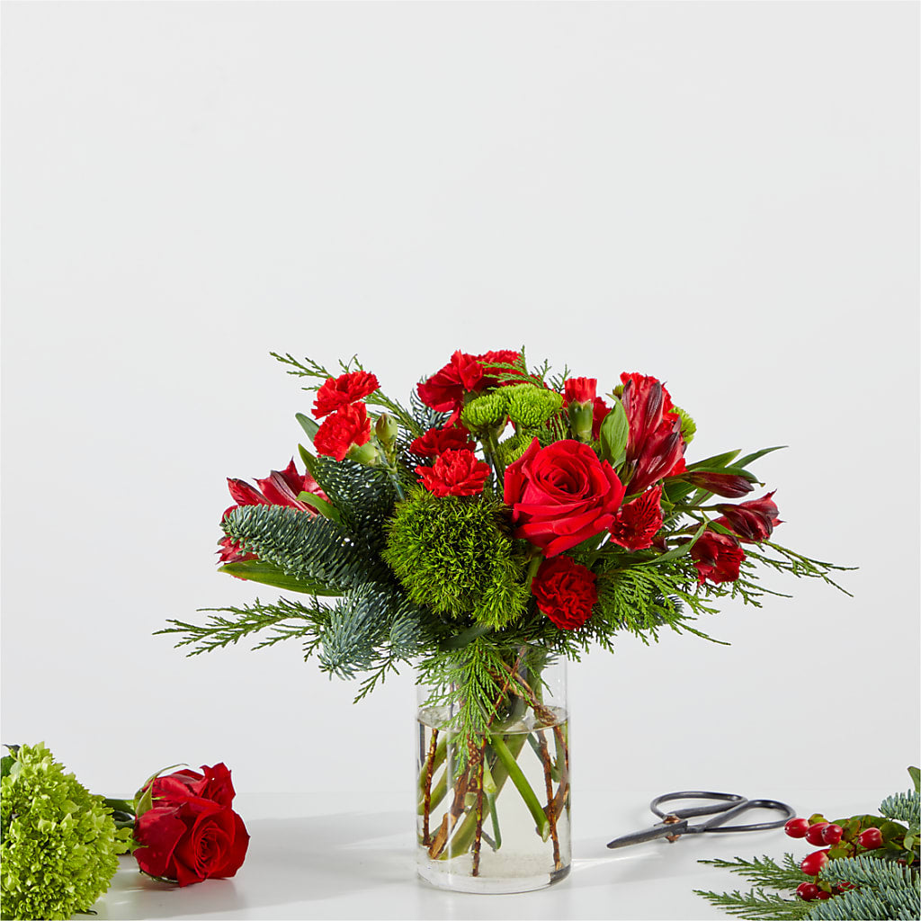 Merry Moment Bouquet – A Florist Original – FLOWER HOUSE PLANTS & BLOOMS, Willowick OH