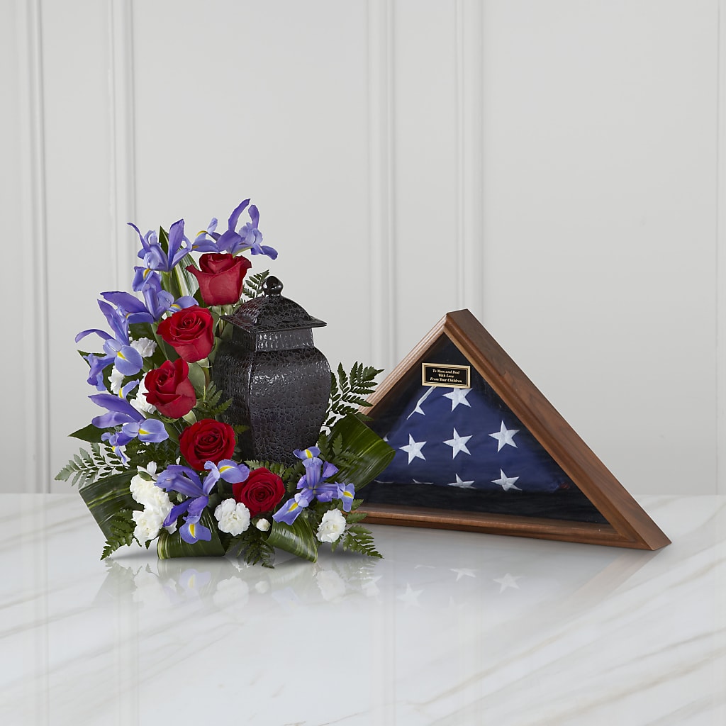 Patriotic Tribute Arrangement – FLOWER HOUSE PLANTS & BLOOMS, Willowick OH