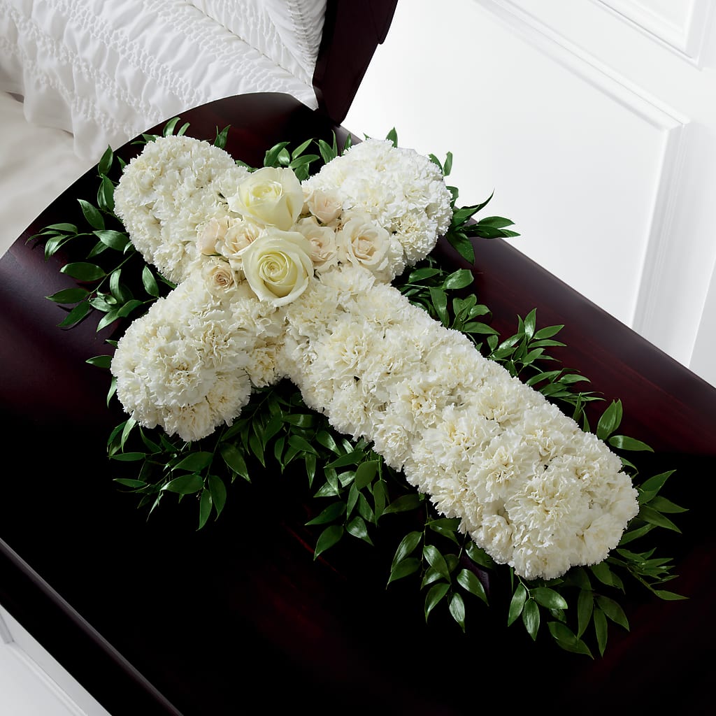 Peaceful Memories Casket Spray (Standard) – FLOWER HOUSE PLANTS & BLOOMS, Willowick OH