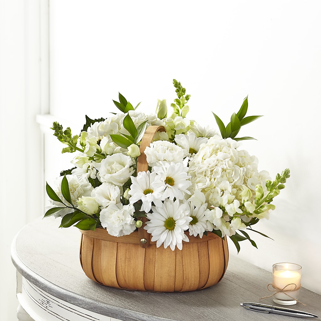 Pure Ivory Basket – FLOWER HOUSE PLANTS & BLOOMS, Willowick OH
