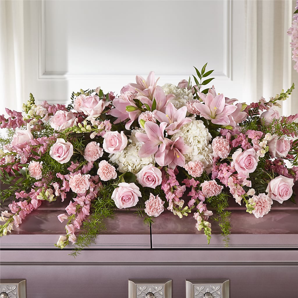 Life & Remembrance Casket Spray – FLOWER HOUSE PLANTS & BLOOMS, Willowick OH
