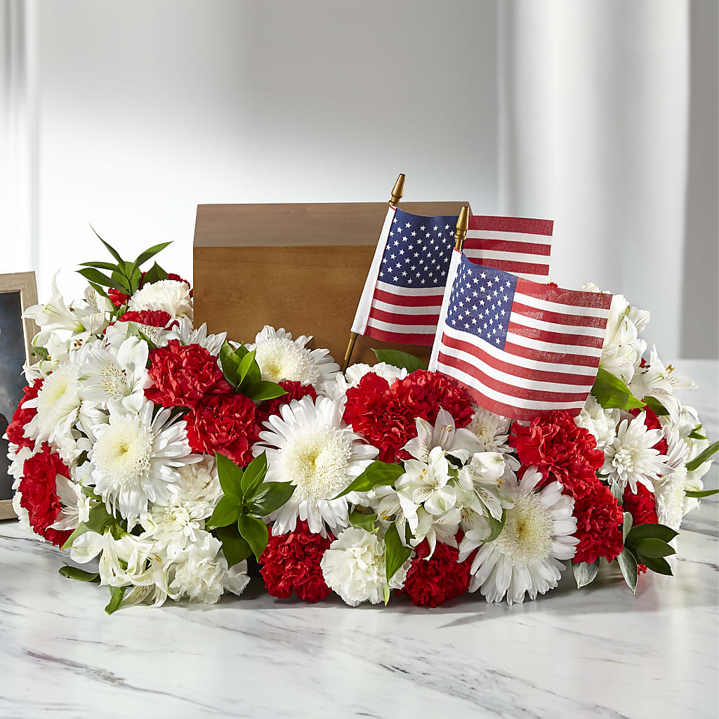 Spirit of Patriotism Cremation Adornment – FLOWER HOUSE PLANTS & BLOOMS, Willowick OH