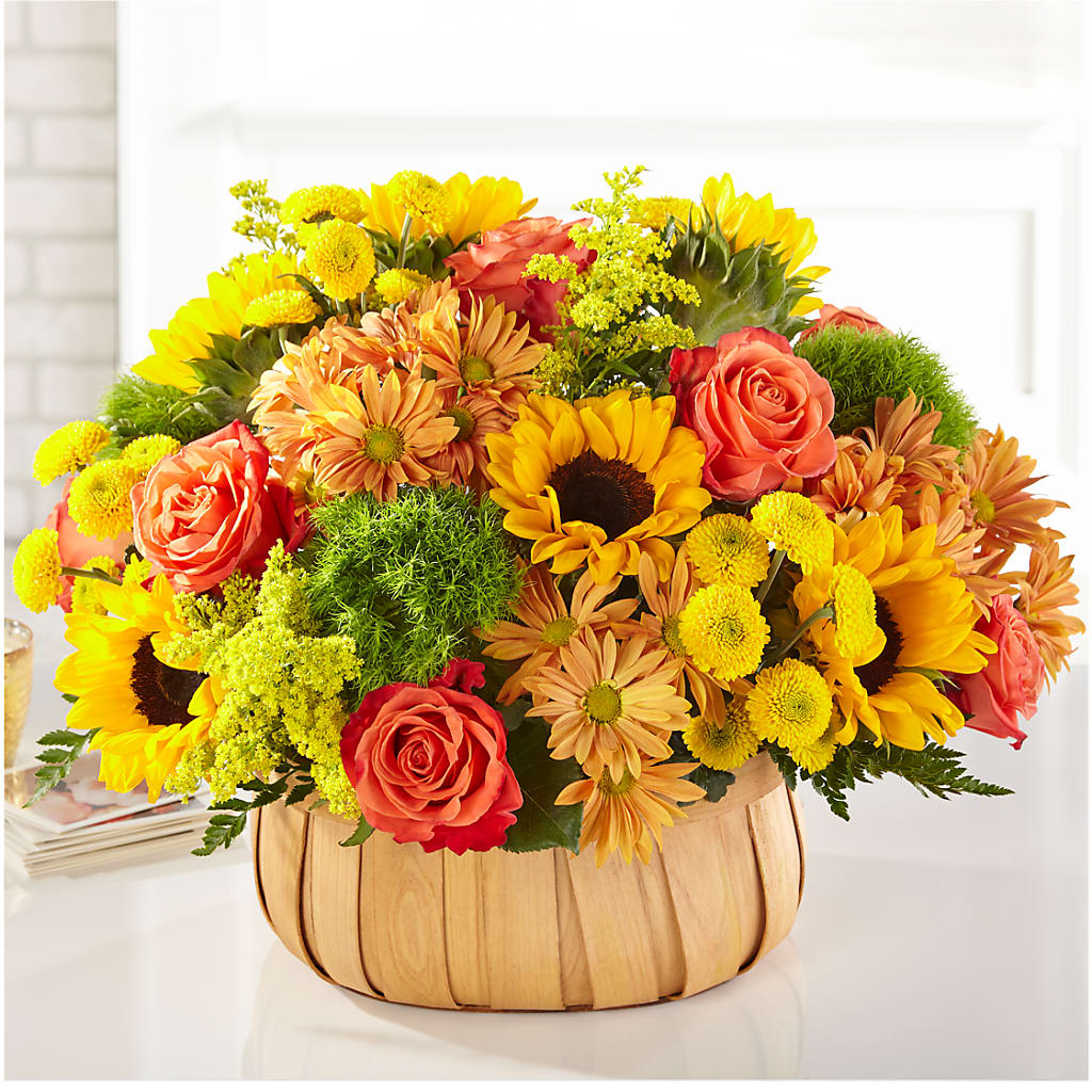Harvest Sunflower Basket – FLOWER HOUSE PLANTS & BLOOMS, Willowick OH