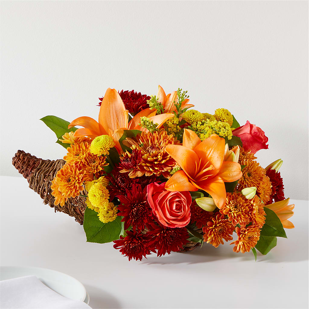 Bouquet of Blessings Cornucopia – FLOWER HOUSE PLANTS & BLOOMS, Willowick OH