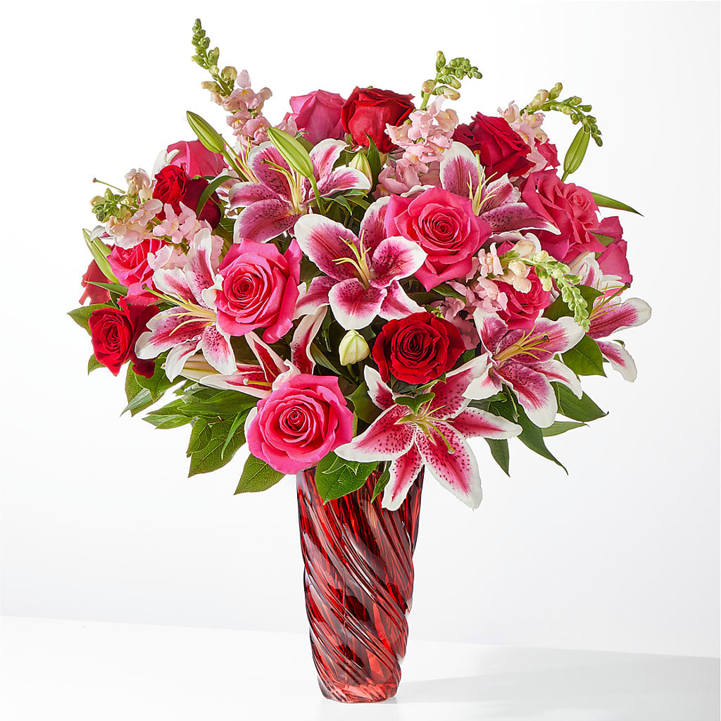Always You Bouquet with Luxe Swirl Vase – FLOWER HOUSE PLANTS & BLOOMS, Willowick OH