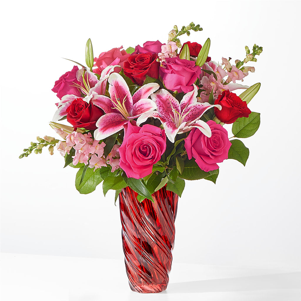 Always You Bouquet with Luxe Swirl Vase – FLOWER HOUSE PLANTS & BLOOMS, Willowick OH