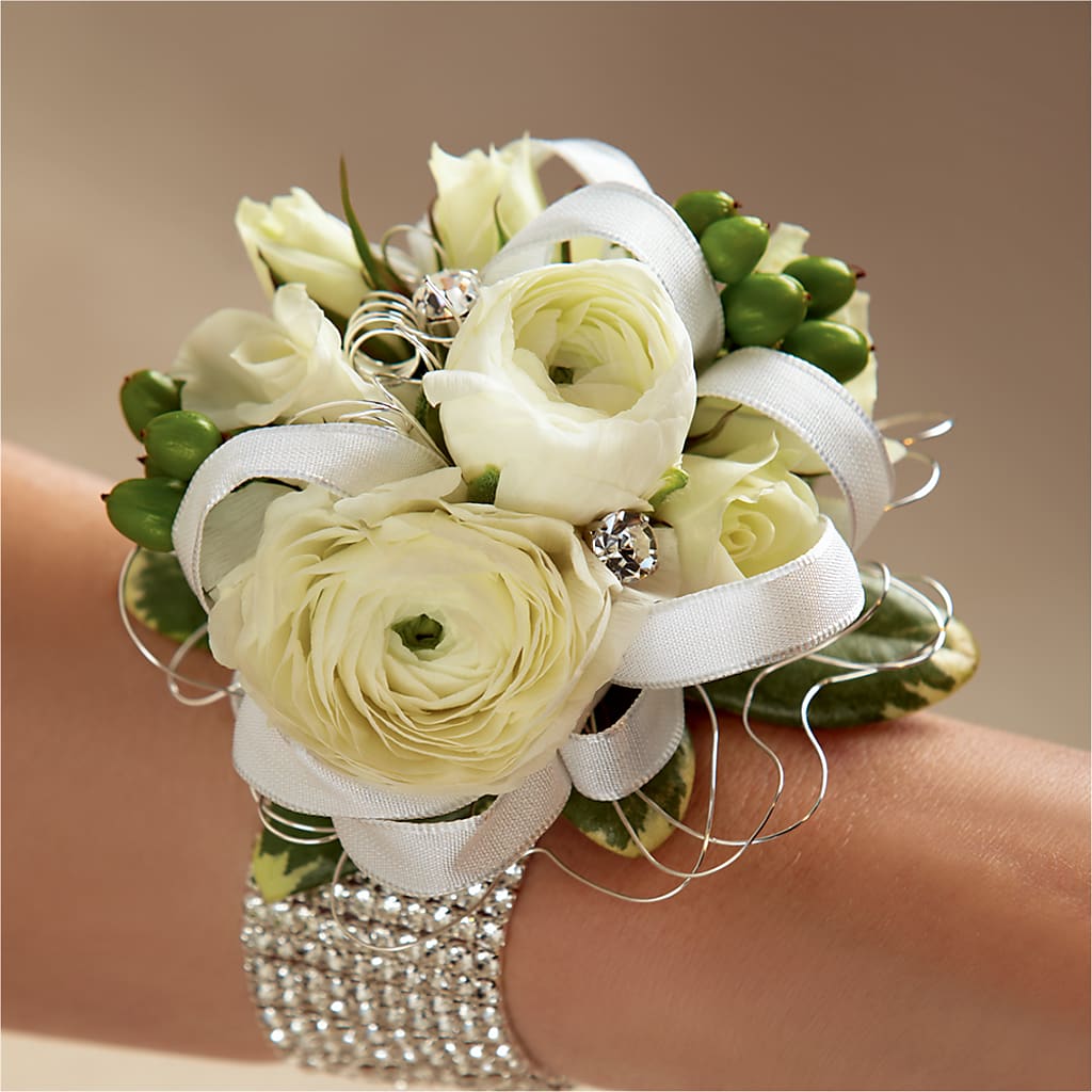 White Wedding Corsage – FLOWER HOUSE PLANTS & BLOOMS, Willowick OH