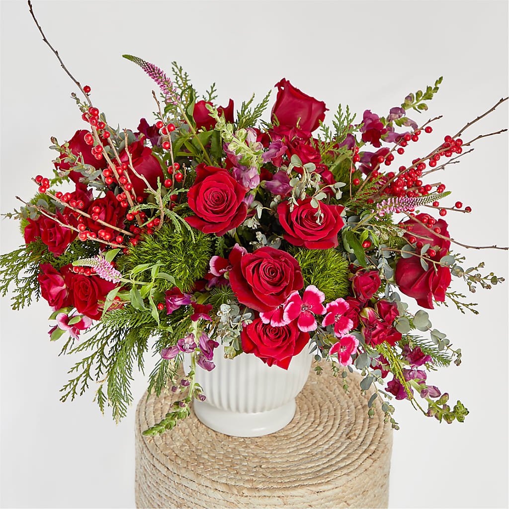 Big Red Bow Bouquet – FLOWER HOUSE PLANTS & BLOOMS, Willowick OH