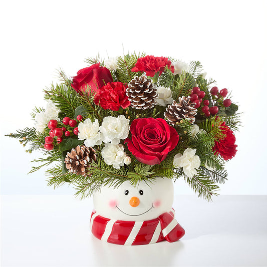 Jolly Snowman Bouquet – FLOWER HOUSE PLANTS & BLOOMS, Willowick OH