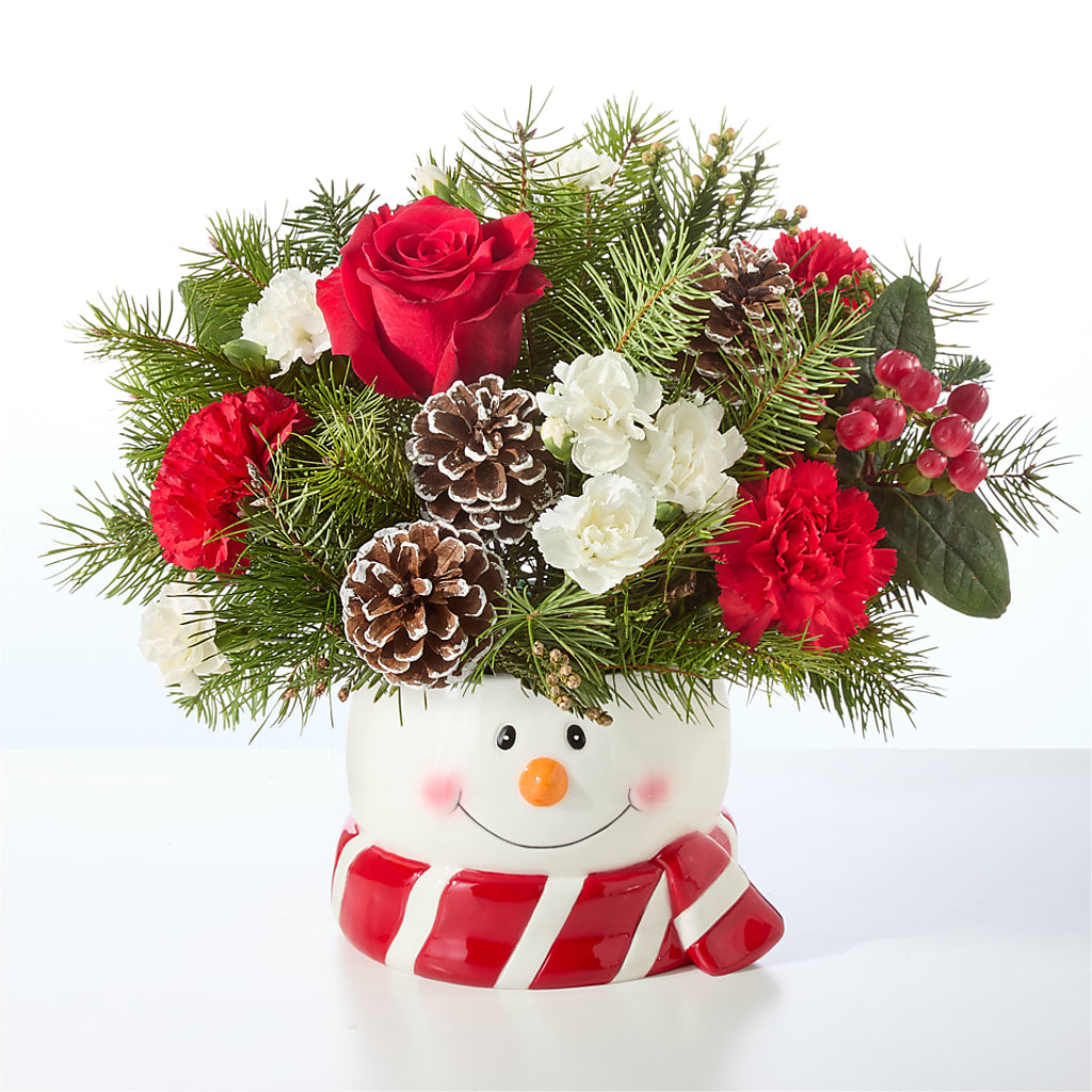 Jolly Snowman Bouquet – FLOWER HOUSE PLANTS & BLOOMS, Willowick OH