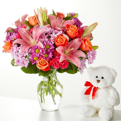 One and Only Bouquet and Bear Bundle – FLOWER HOUSE PLANTS & BLOOMS, Willowick OH