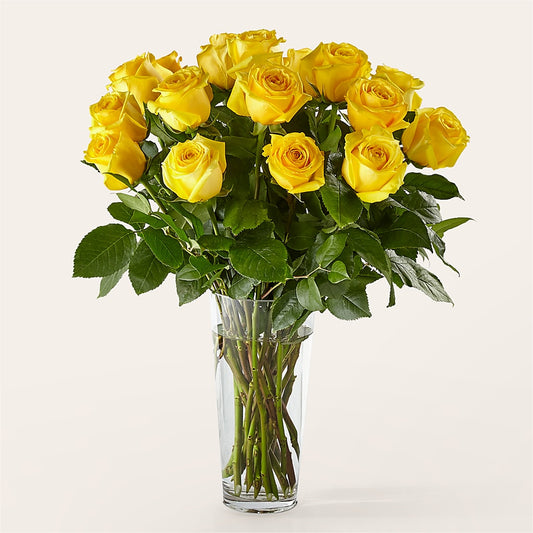 Long Stem Yellow Rose Bouquet – FLOWER HOUSE PLANTS & BLOOMS, Willowick OH
