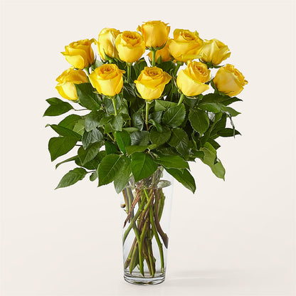 Long Stem Yellow Rose Bouquet – FLOWER HOUSE PLANTS & BLOOMS, Willowick OH