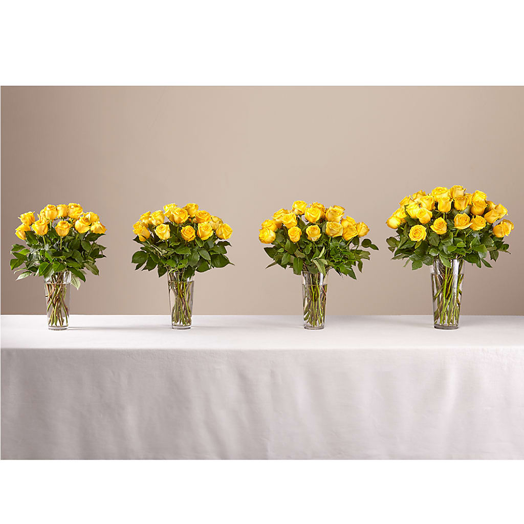 Long Stem Yellow Rose Bouquet – FLOWER HOUSE PLANTS & BLOOMS, Willowick OH