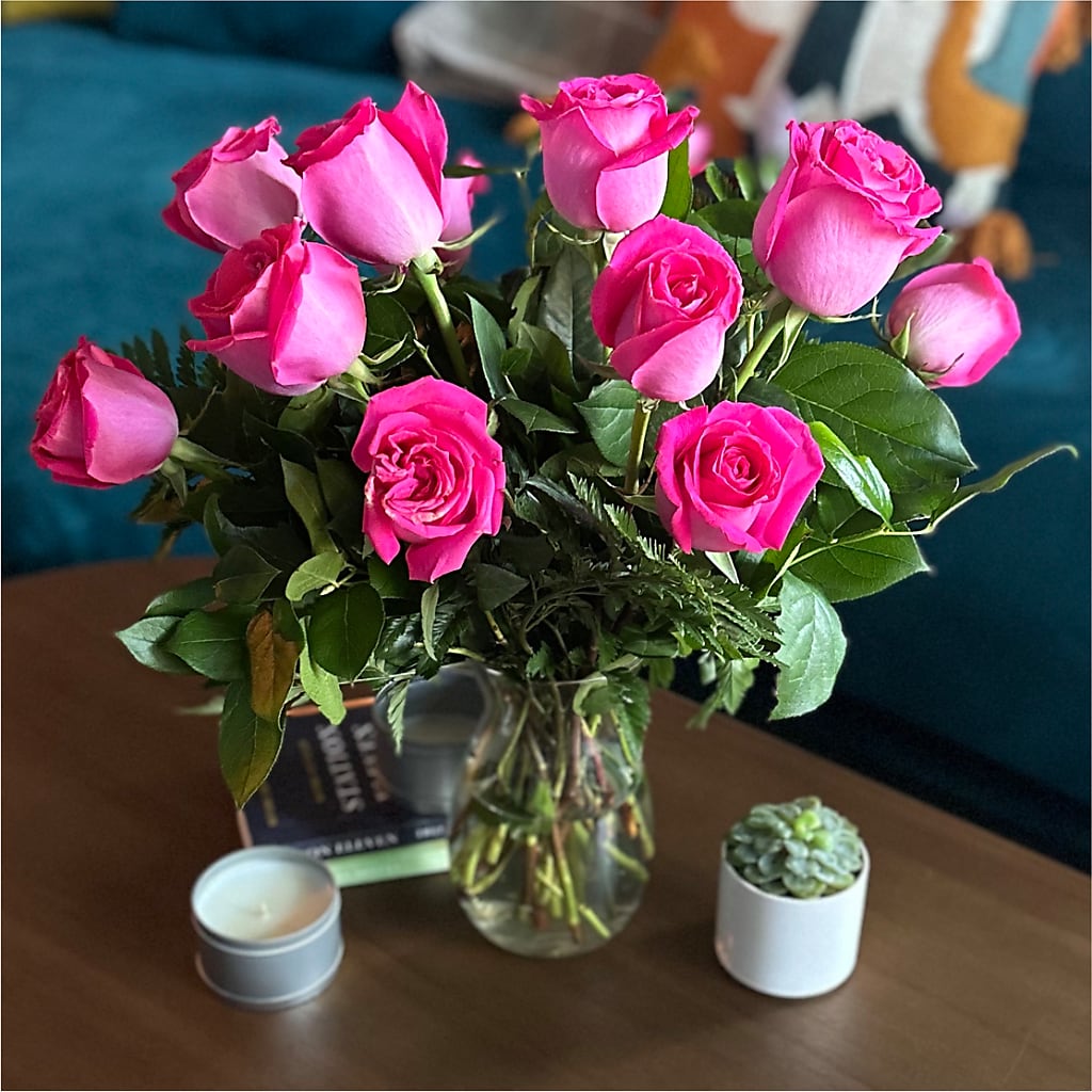 Long Stem Pink Rose Bouquet – FLOWER HOUSE PLANTS & BLOOMS, Willowick OH