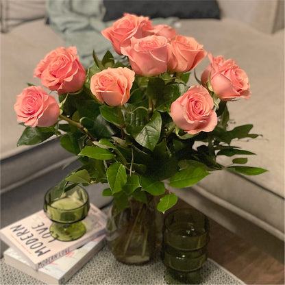 Long Stem Pink Rose Bouquet – FLOWER HOUSE PLANTS & BLOOMS, Willowick OH