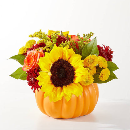 Golden Gourd Pumpkin Bouquet – FLOWER HOUSE PLANTS & BLOOMS, Willowick OH