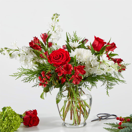 Merry Moment Bouquet – A Florist Original – FLOWER HOUSE PLANTS & BLOOMS, Willowick OH