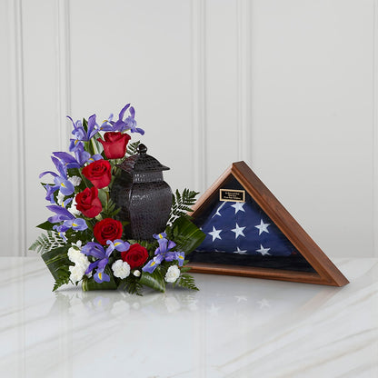 Patriotic Tribute Arrangement – FLOWER HOUSE PLANTS & BLOOMS, Willowick OH