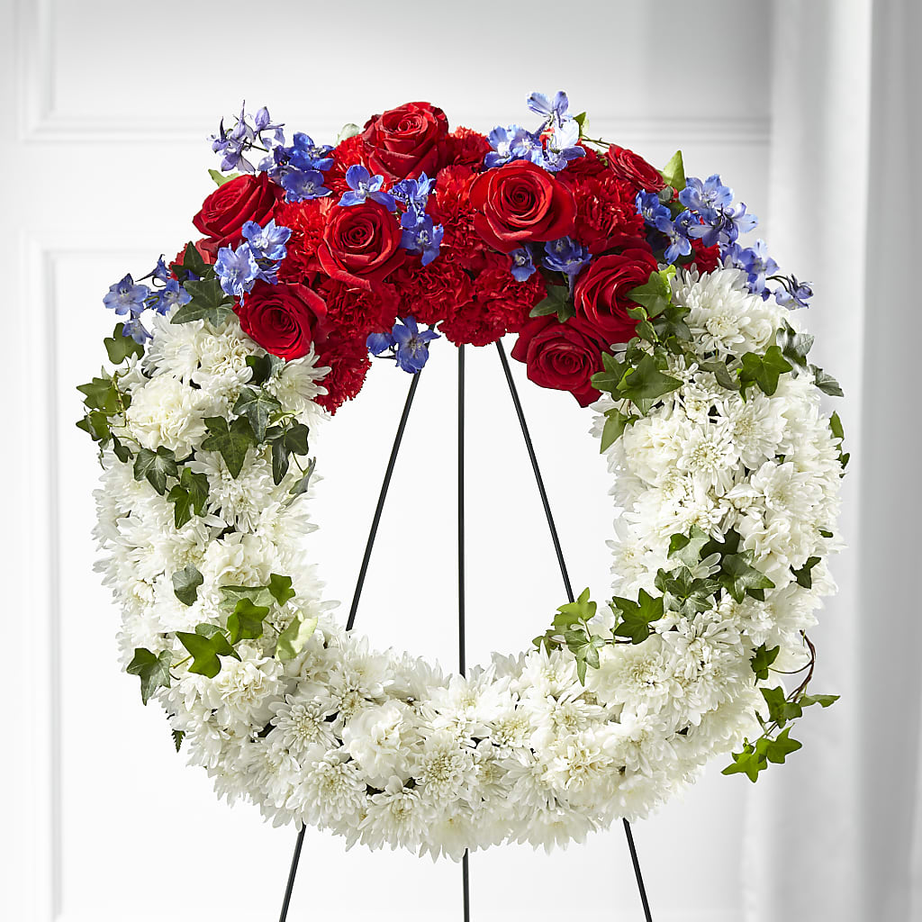 Patriotic Passion Wreath – FLOWER HOUSE PLANTS & BLOOMS, Willowick OH