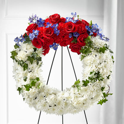 Patriotic Passion Wreath – FLOWER HOUSE PLANTS & BLOOMS, Willowick OH