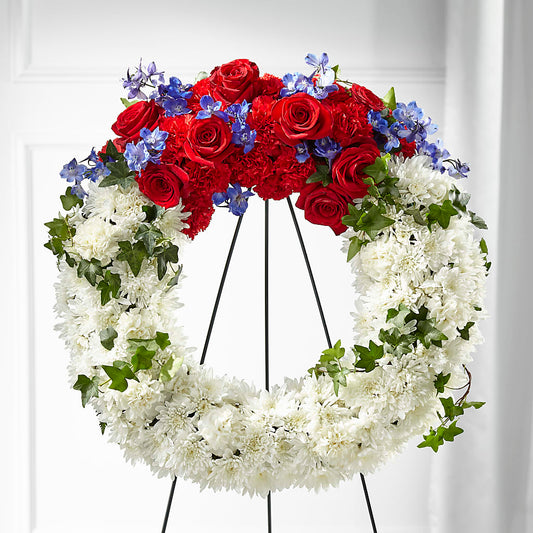 Patriotic Passion Wreath – FLOWER HOUSE PLANTS & BLOOMS, Willowick OH