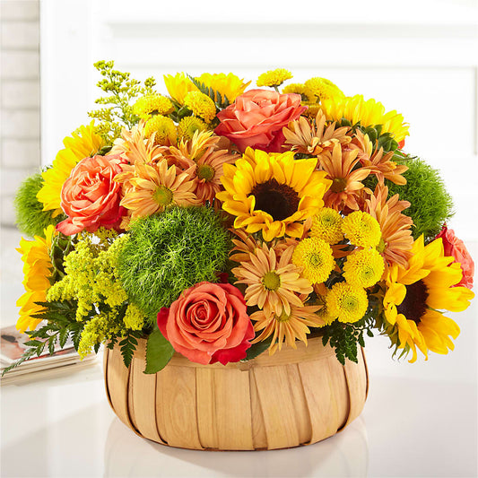 Harvest Sunflower Basket – FLOWER HOUSE PLANTS & BLOOMS, Willowick OH