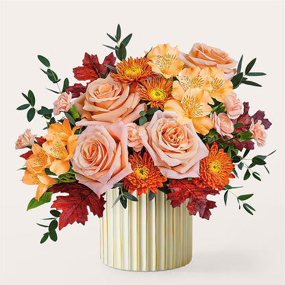 Spiced Latte Bouquet with Ivory Vase – FLOWER HOUSE PLANTS & BLOOMS, Willowick OH