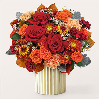 Merlot Bouquet with Ivory Vase – FLOWER HOUSE PLANTS & BLOOMS, Willowick OH