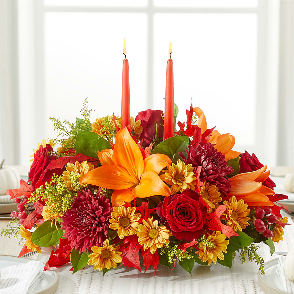 Autumn's Embrace Centerpiece – FLOWER HOUSE PLANTS & BLOOMS, Willowick OH