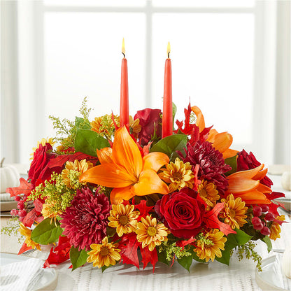 Autumn's Embrace Centerpiece – FLOWER HOUSE PLANTS & BLOOMS, Willowick OH