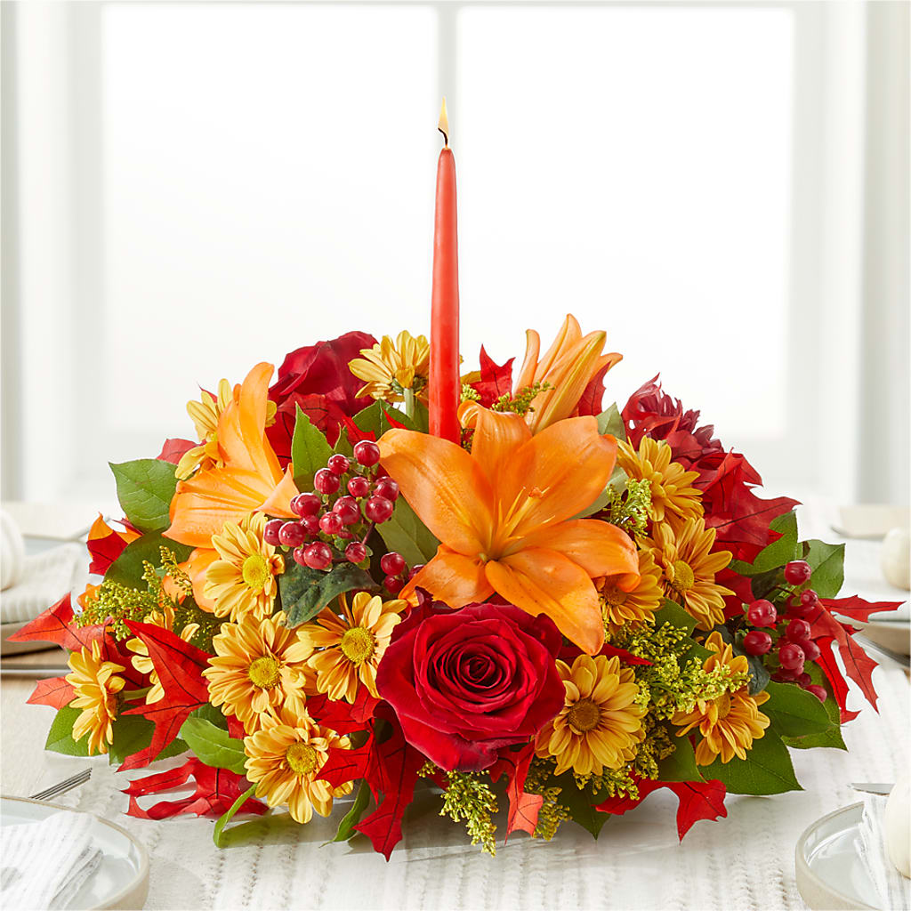 Autumn's Embrace Centerpiece – FLOWER HOUSE PLANTS & BLOOMS, Willowick OH