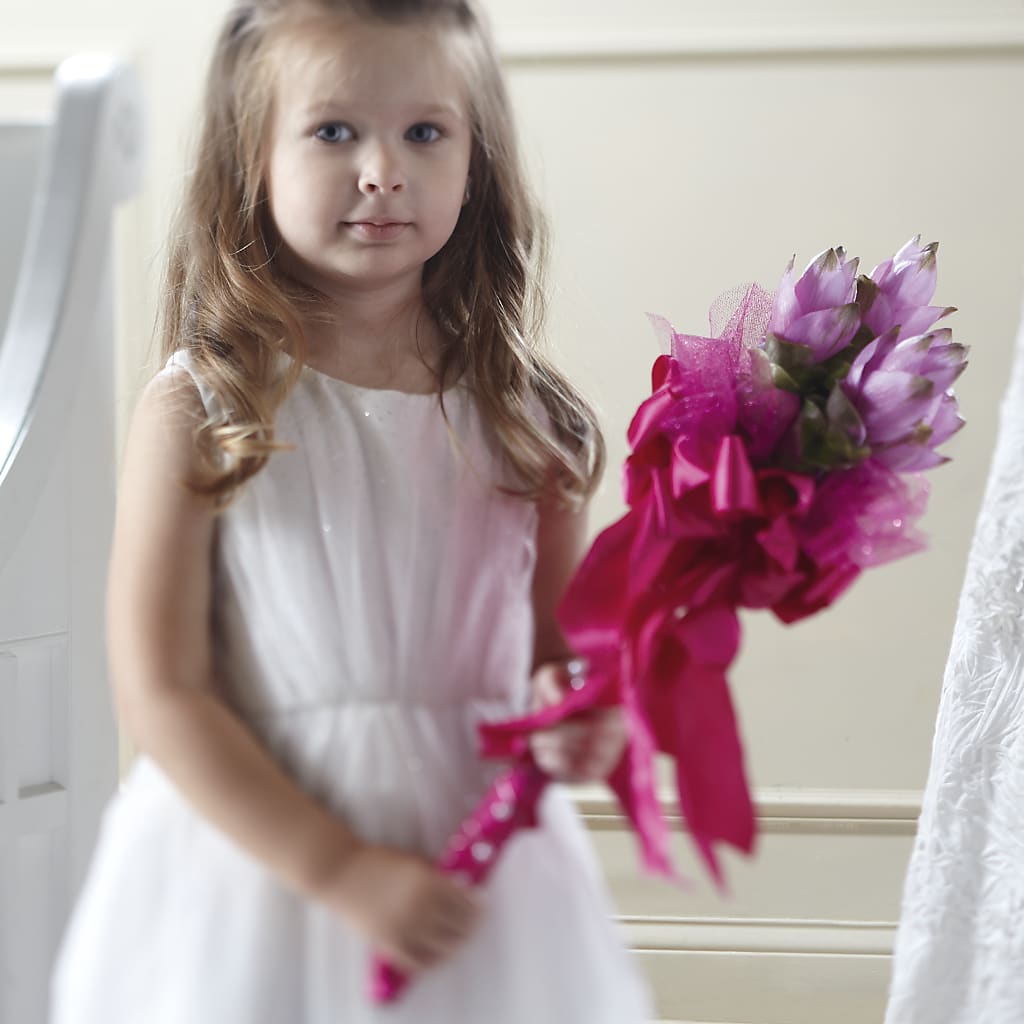 Sparkle Pink Flower Girl Bouquet – FLOWER HOUSE PLANTS & BLOOMS, Willowick OH