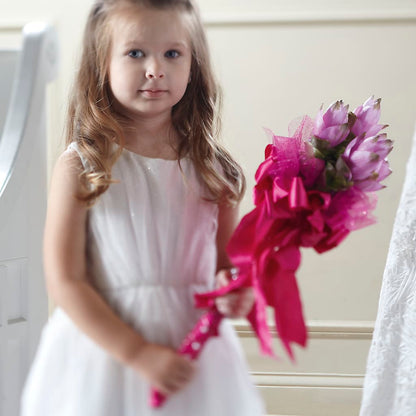 Sparkle Pink Flower Girl Bouquet – FLOWER HOUSE PLANTS & BLOOMS, Willowick OH