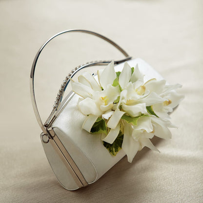 White Purse Decor – FLOWER HOUSE PLANTS & BLOOMS, Willowick OH
